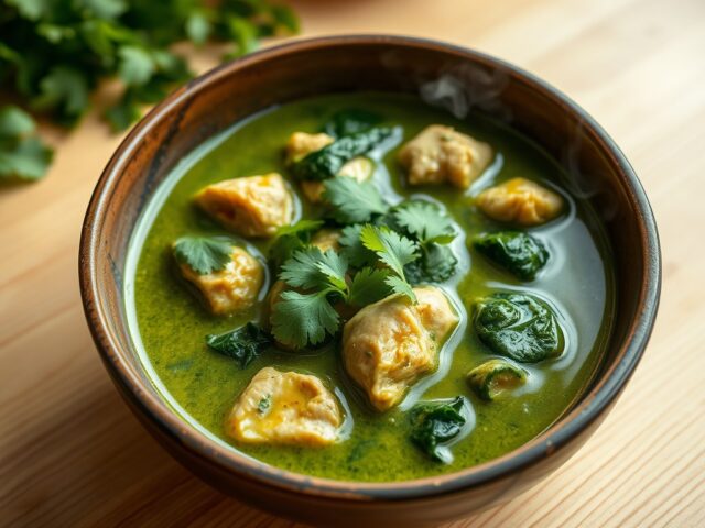 Groene kipcurry