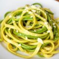 Groene lintpasta met kwark (tagliatelle verde alla ricotta)