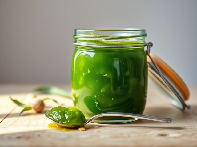 Groene tomatenjam met citroenen,