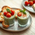 Groente cocktail met raclette kaas en geroosterd stokbrood