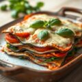 Groentelasagne met aubergine en verse basilicum