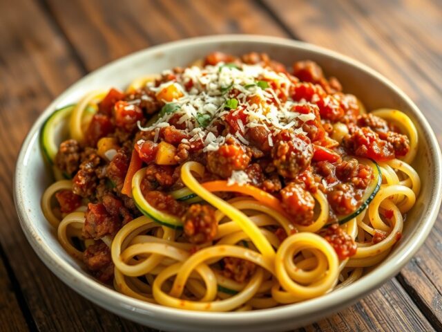 Groenten pasta zonder pasta