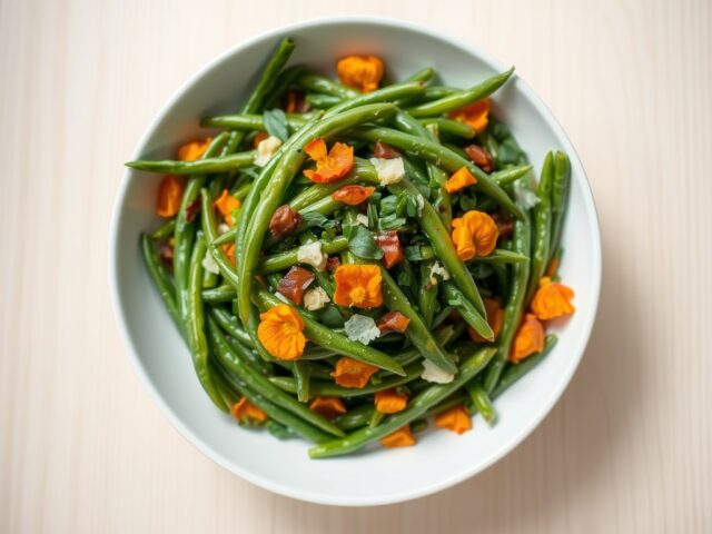 Groentesalade met bloemen