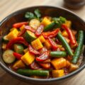 Groenteschotel vegetarisch en pittig