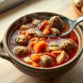 Groentesoep met gehaktballen
