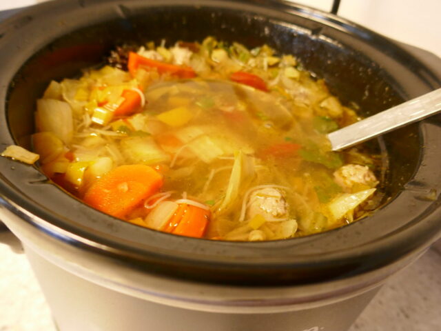 Groentesoep uit de slowcooker