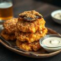 Grotchampignonbeignets in bierbeslag