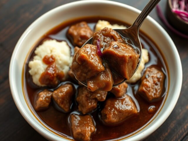 Hachée van Varkensfilets