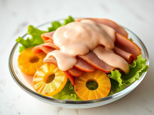 Ham en ananascocktail