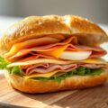 Ham en kaas sandwich