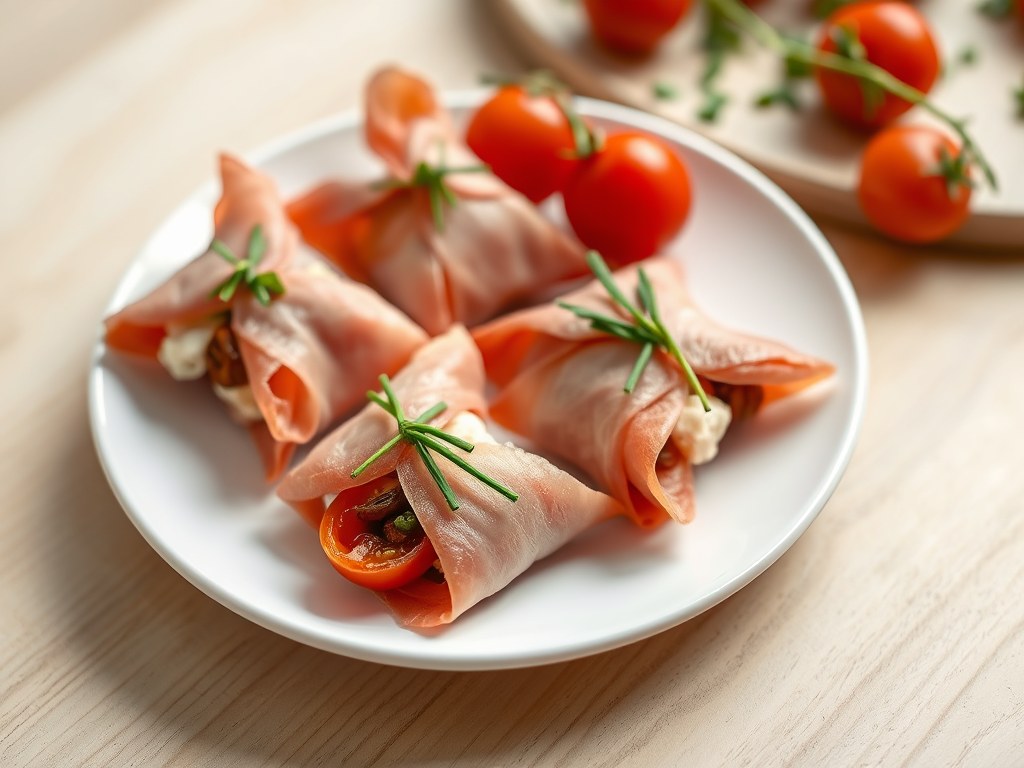 Hambuideltjes met feta, AI-gegenereerde illustratie
