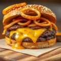 Hamburger met ingebouwde kaas