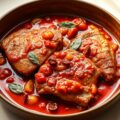 Hamlappen in tomatensaus