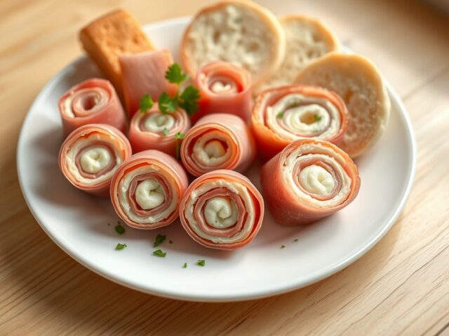 Hamspiraaltjes met aspergemousse
