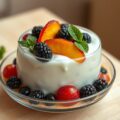 Hangop met warm fruit