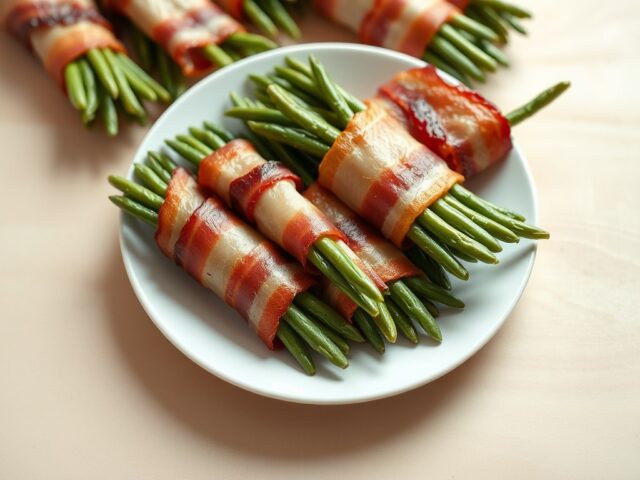 Haricots verts in spek gerold