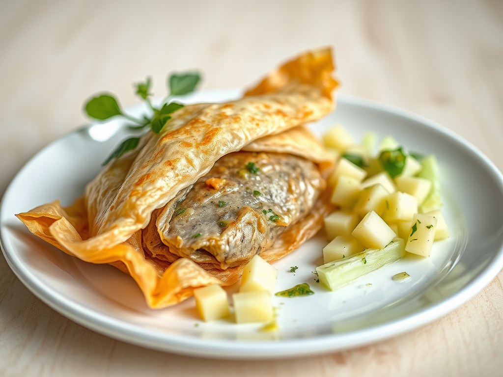Haring gastronomisch, AI-gegenereerde illustratie