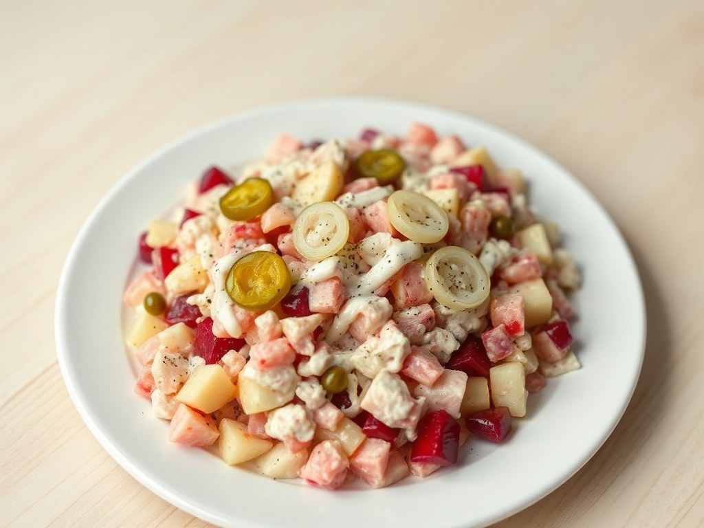 Haringsalade, AI-gegenereerde illustratie