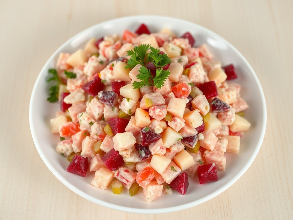 Haringsalade, AI-gegenereerde illustratie