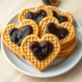 Hartenwafeltjes met vijgenconfituur