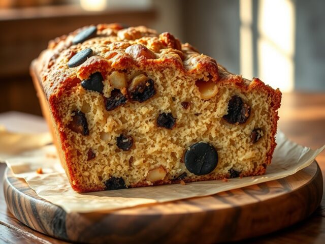 Hartige appelcake met zwarte pens en Postel Blond