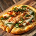Hartige taart met tilapia en raapsteeltjes