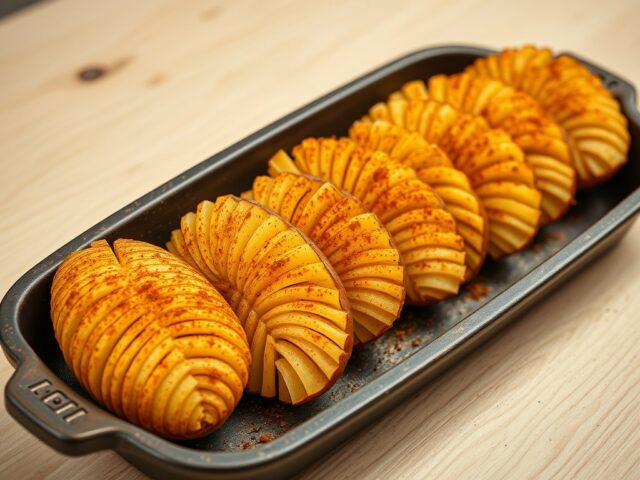 Hasselback aardappelen met warme specerijen