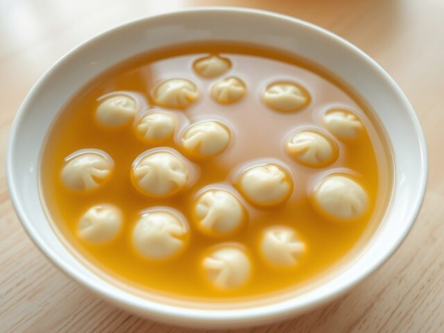 Heldere Bouillon met Knikkers(