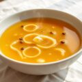 Heldere visbouillon met garnituur
