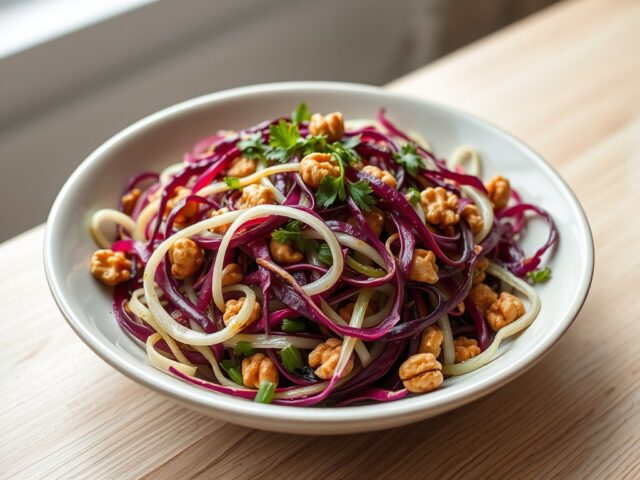 Herfstsalade met rode kool