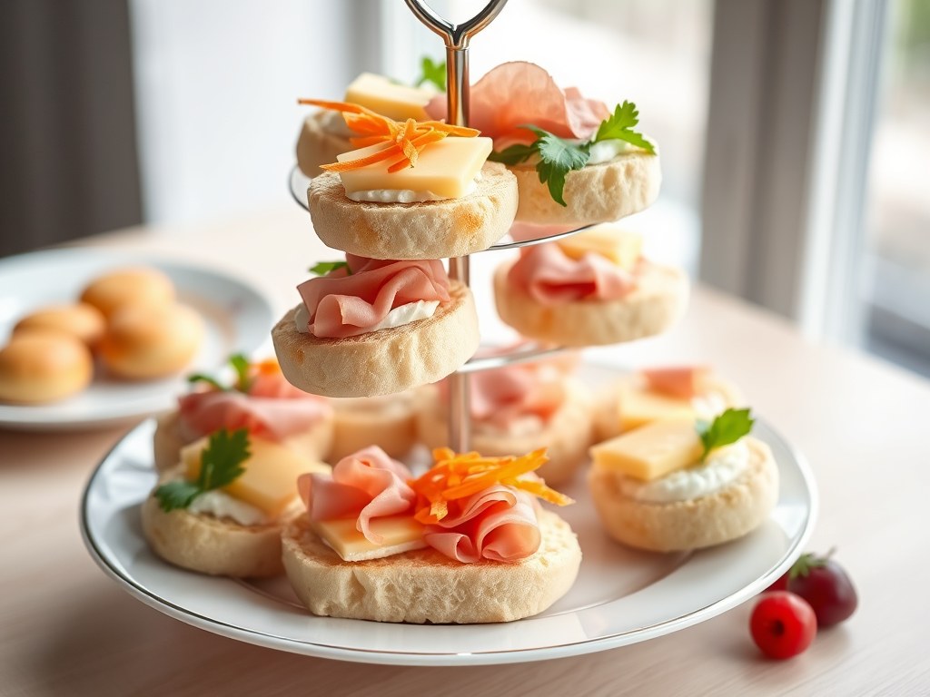 High tea, AI-gegenereerde illustratie