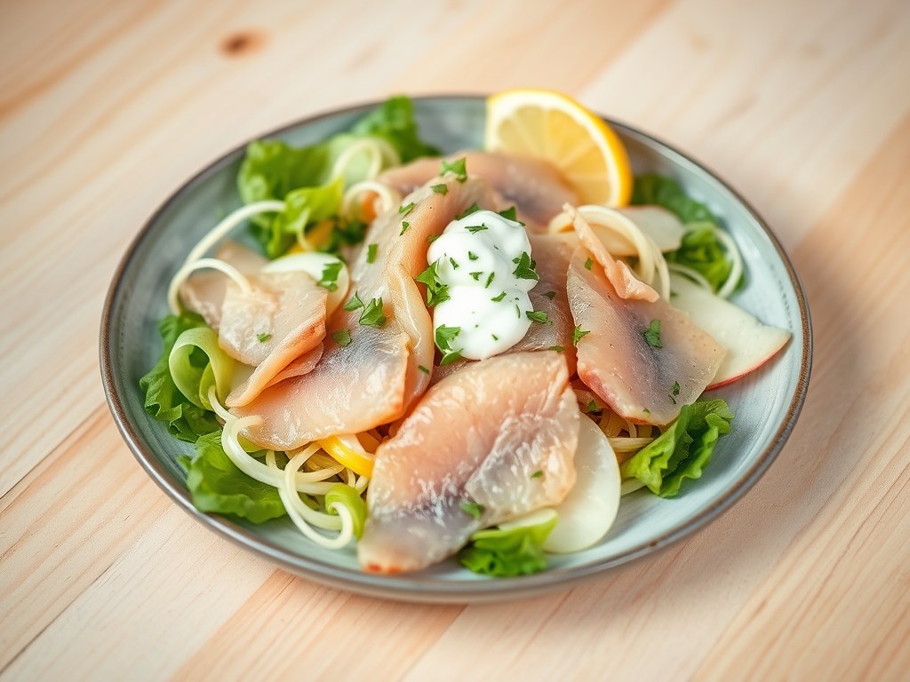 Hollandse vissalade, AI-gegenereerde illustratie