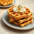 Honing wafels met amaretto mascarpone creme