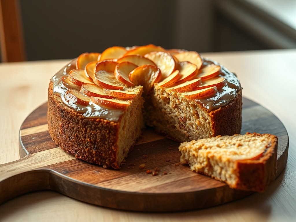 Honingcake met appeltjes, AI-gegenereerde illustratie