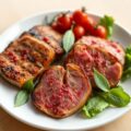 Iberico varkensmedaillon en gemarineerde kerstomaten met Piment d’Espelette en laurier