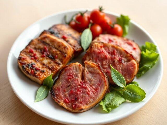 Iberico varkensmedaillon en gemarineerde kerstomaten met Piment d’Espelette en laurier