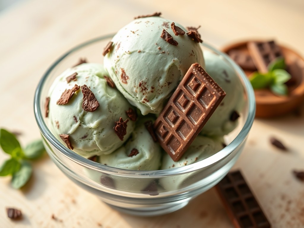 Ice Cream – After Eight, AI-gegenereerde illustratie