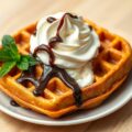 IJssandwich met chocolade – muntsaus