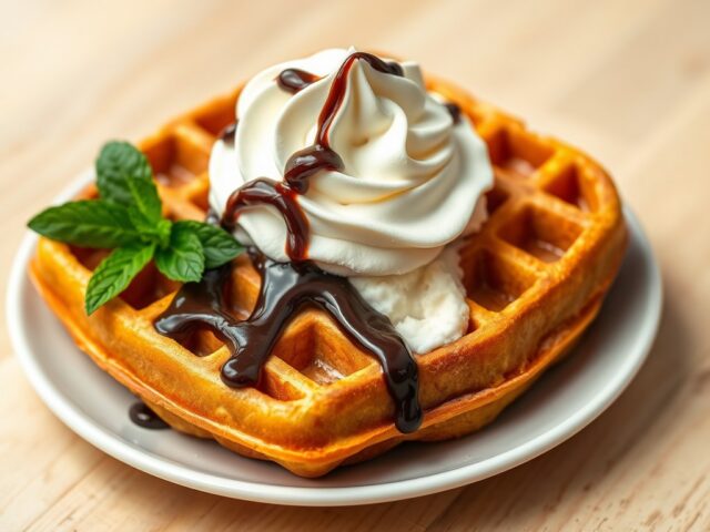 IJssandwich met chocolade – muntsaus