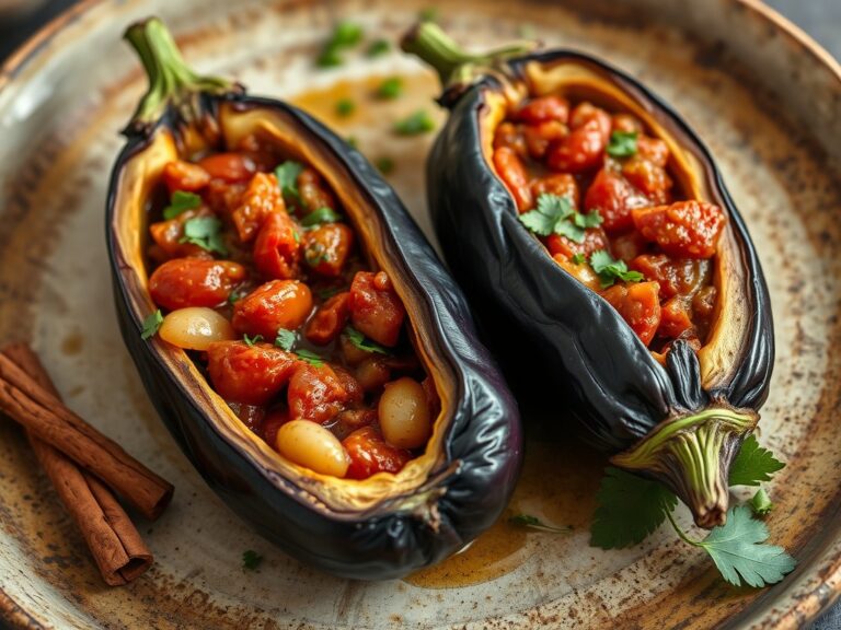 Imam bayildi = gevulde aubergine