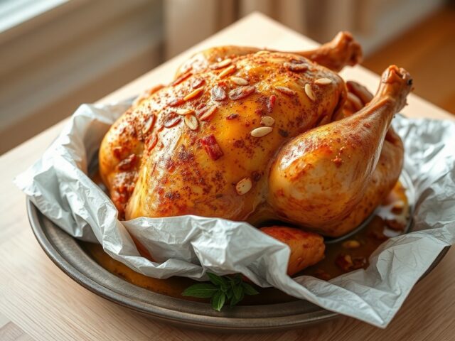 In Alu-Folie Verpakte Kip uit de Oven