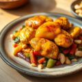 Indiase kip met groente en mangochutney