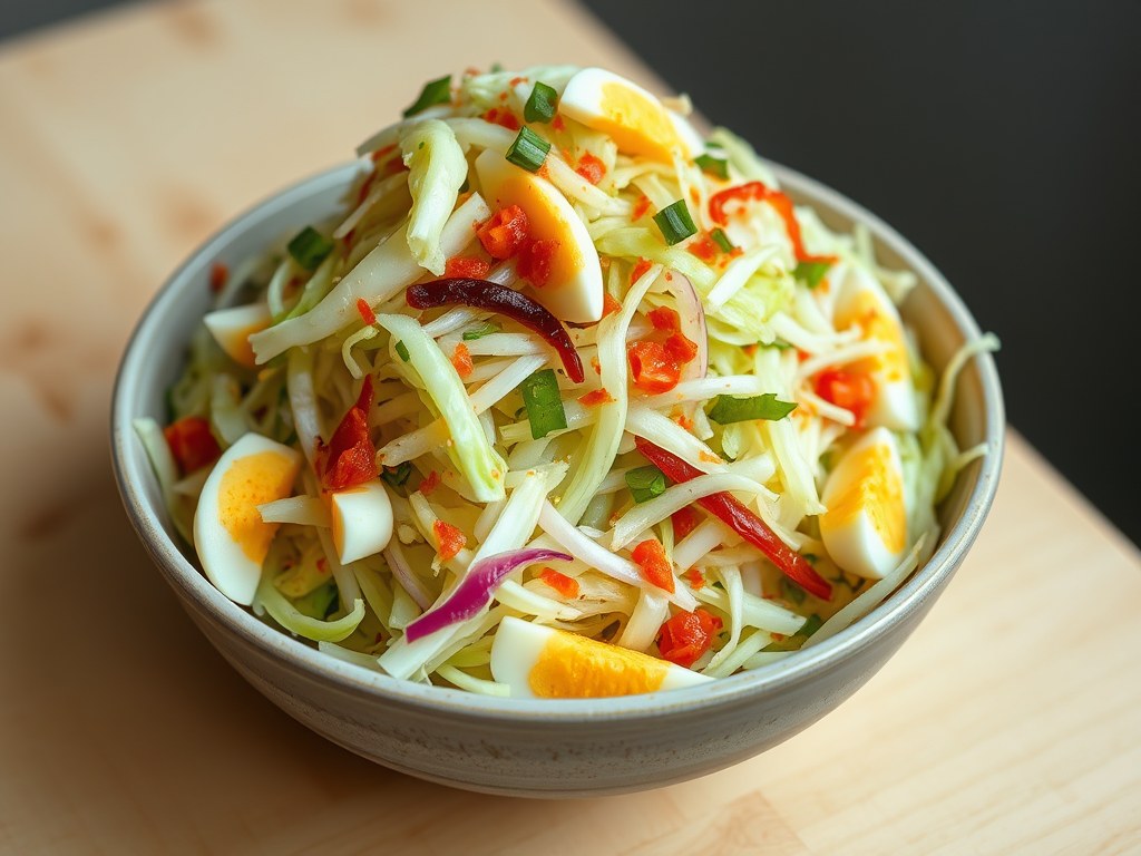 Indiase koolsalade, AI-gegenereerde illustratie