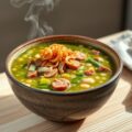 Indonesische erwtensoep (katjang idjo-soep)