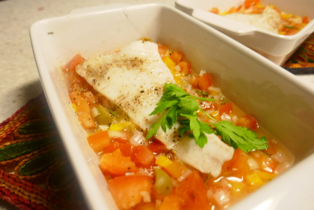 Italiaans ovenschoteltje met kabeljauwfilet