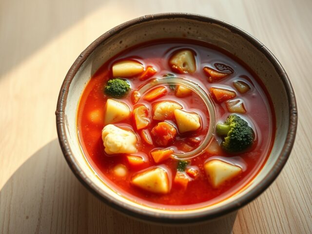 Italiaanse groentesoep (minestrone)