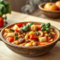 Italiaanse maaltijdsoep met pasta
