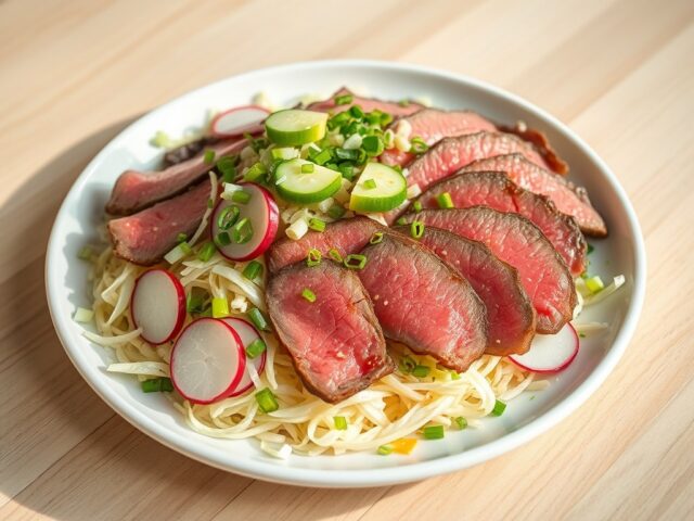 Japanse salade met rosbief