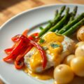 Kabeljauw met gegrilde asperges