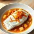 Kabeljauw met groente in zoetzure saus